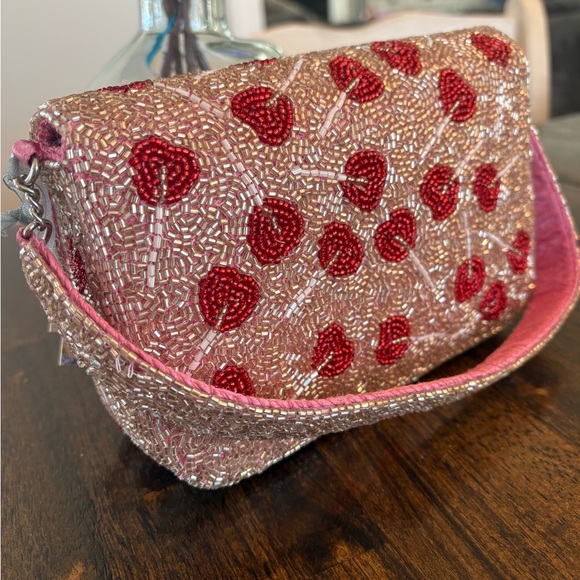 Fully beaded handbag.  Lollipop design. - Picture 6 of 7